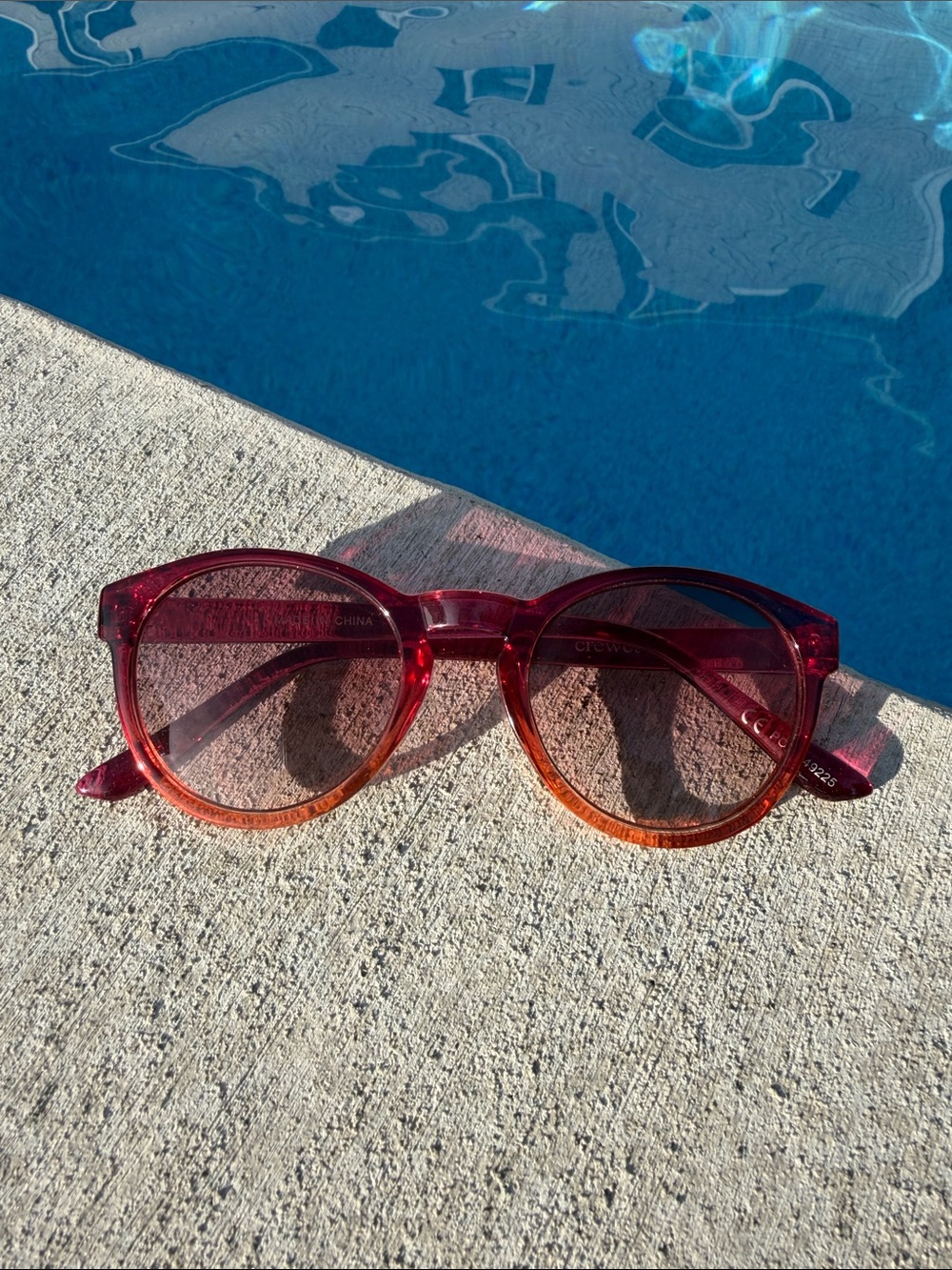 Crewcuts Kids Round Sunglasses in Pink-to-Orange Gradient